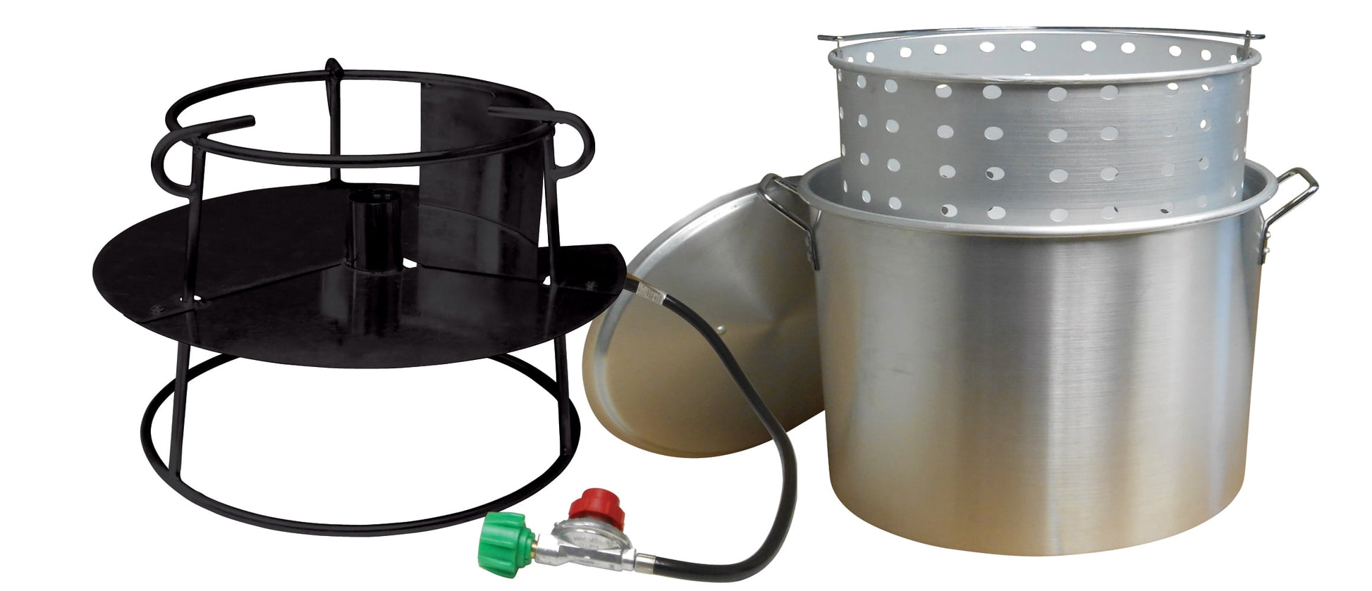 King Kooker # 6013N Portable Propane Outdoor Boiling Pk 60 Qt. Aluminum Pot Basket Lid & Jet Burner