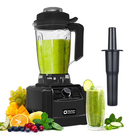 Kitchen in the box Blender 68 OZ - 1500 Watt Kitchen Smoothie Blenders Large Capacity, Professional Blender Making Frozen Drinks, Ice Crushing, Protein Shakes, BPA Free (Black) C101
