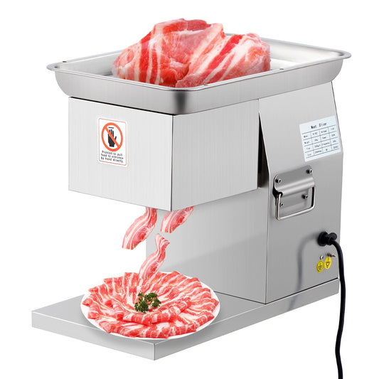 Luku Electric Meat Cutter Machine, 800W High-Power Pure Copper Motor, 3mm Detachable Adjustable Blade