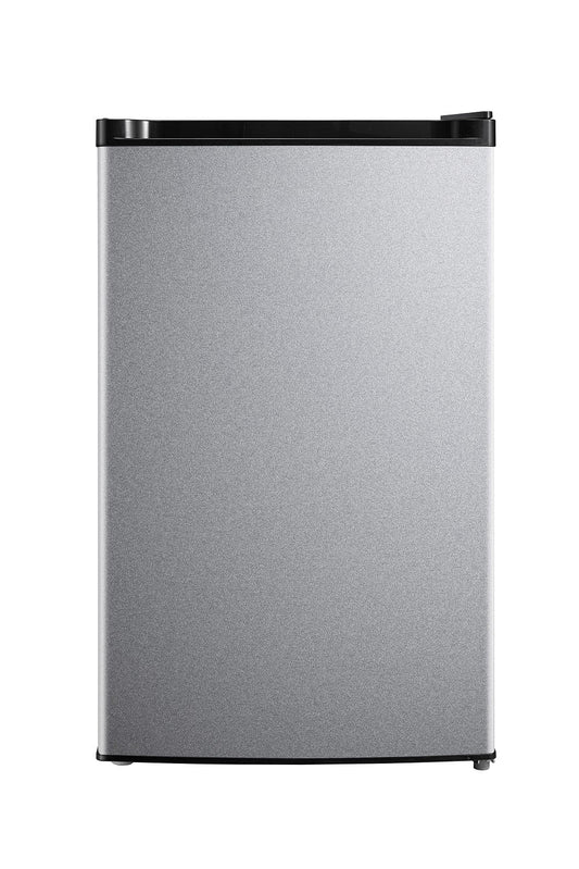 Mainstays 4. 4 Cu. ft. Single Door Mini Refrigerator, Stainless Steel Look