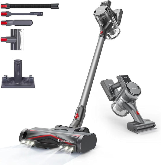 Maircle S3-Mate Fade-Free Powerful Stick Vacuum Cleaner with Tangle-Free Turbo Floor Brush, 2-in-1 Store Dock and Smart LED Display