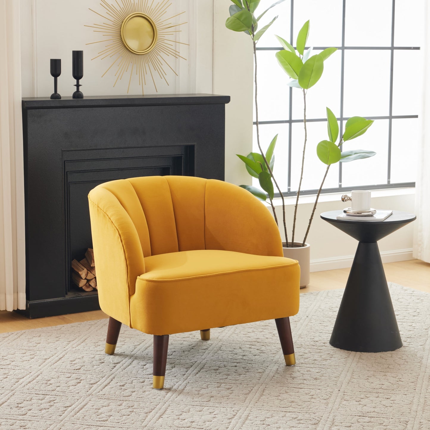 Noble House Heras Club Chair, Orange