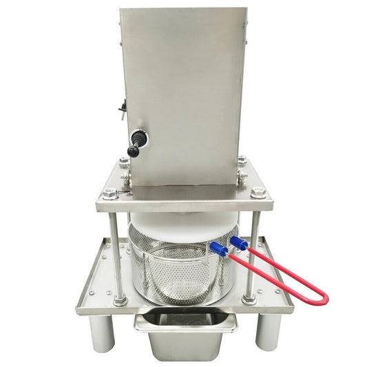 PreAsion Small Desktop Electric Squeezer Juice Extractor Vegetable and Fruit Juicer Extruder Table Juicer Stainless Steel 110V