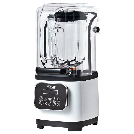 Professional 68oz High-Speed Blender, Commercial Stainless Steel Blender for Crushing Ice & Smoothies, 9-Speed with 5 Functions, Large Capacity Countertop Blender (White)