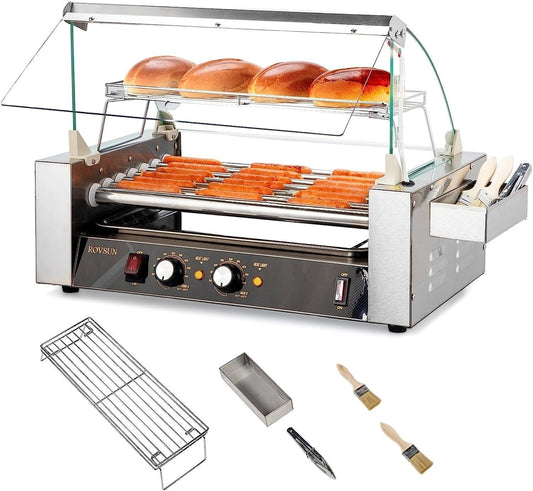 ROVSUN 1050 W 18 Hot Dog Capacity Commercial Hot Dog Roller Grill