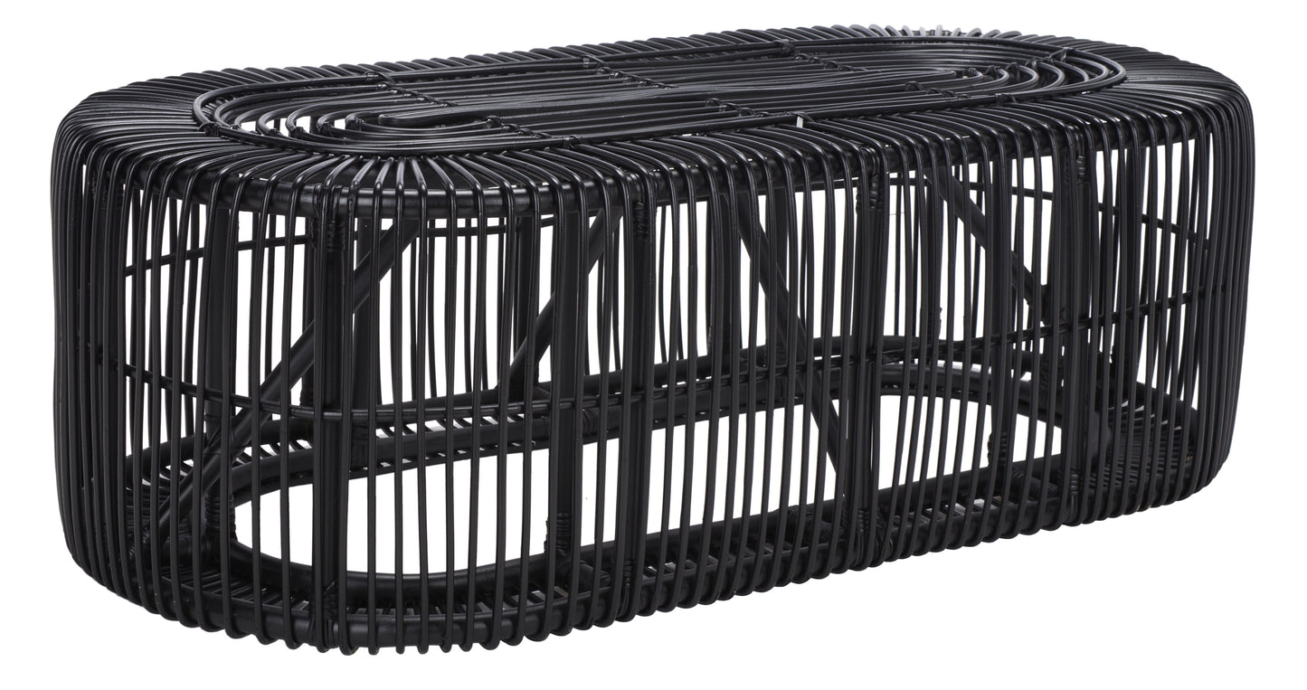 SAFAVIEH Jabez Coastal Oval Coffee Table, Natural