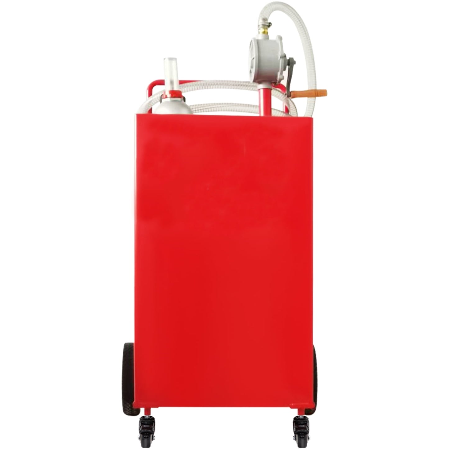 SKYSHALO with Manuel Transfer Pump, 35 Gallon Gas Caddy, Fuel Storage Tank with 4 Wheels, Portable Fuel Caddy Gasoline Diesel Fuel Container for ATVs, Boats