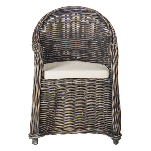 Safavieh Callista Wicker Club Chair, Black Wash