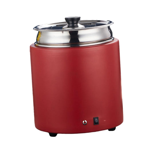 Stainless Steel Electric Soup Pot, Insulated Warm Soup Pot, Multipurpose Kitchen Tool, Breakfast Soup Porridge Pot for Porridges Restaurants Red