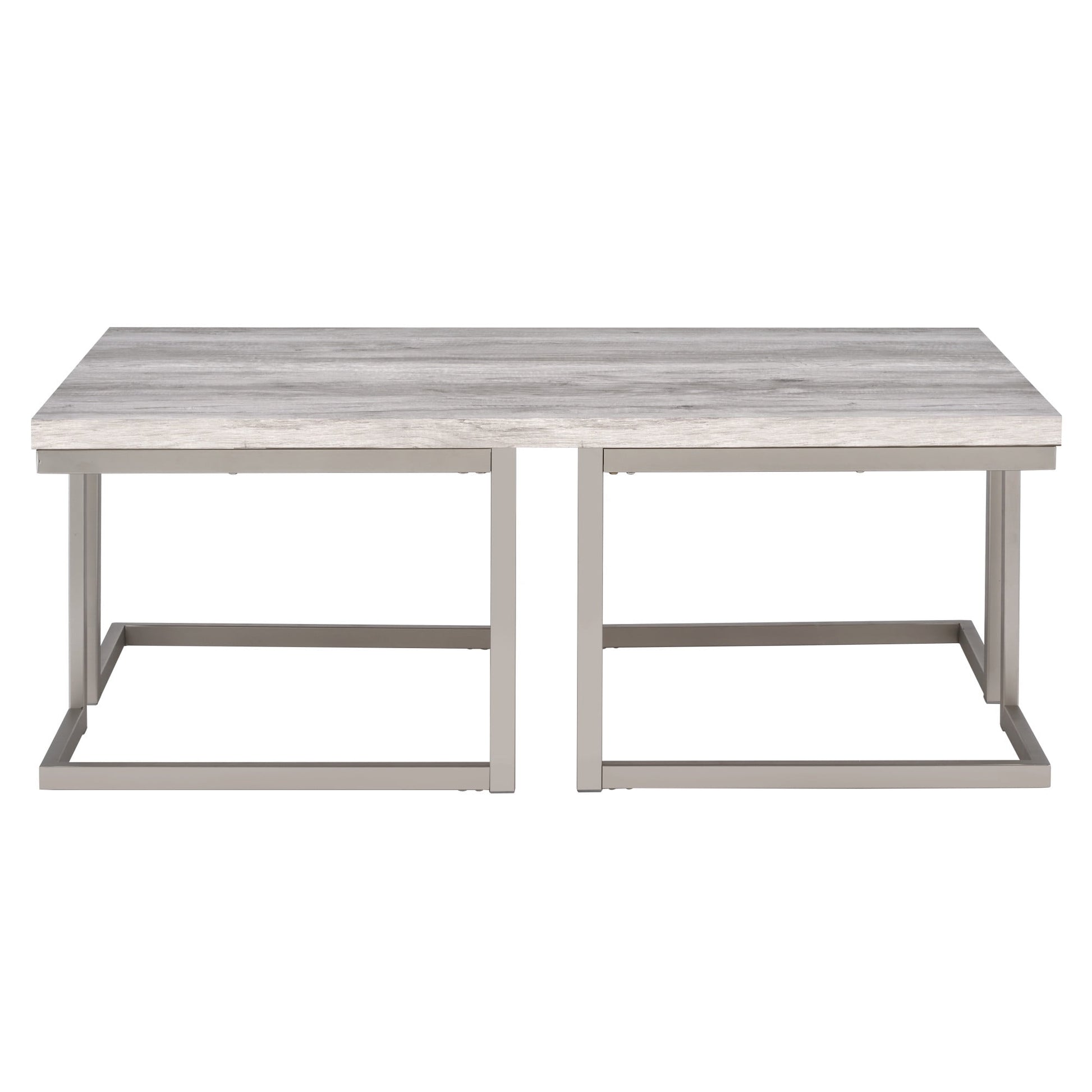 Steve Silver David Modern Driftwood with Metal Base Coffee Table