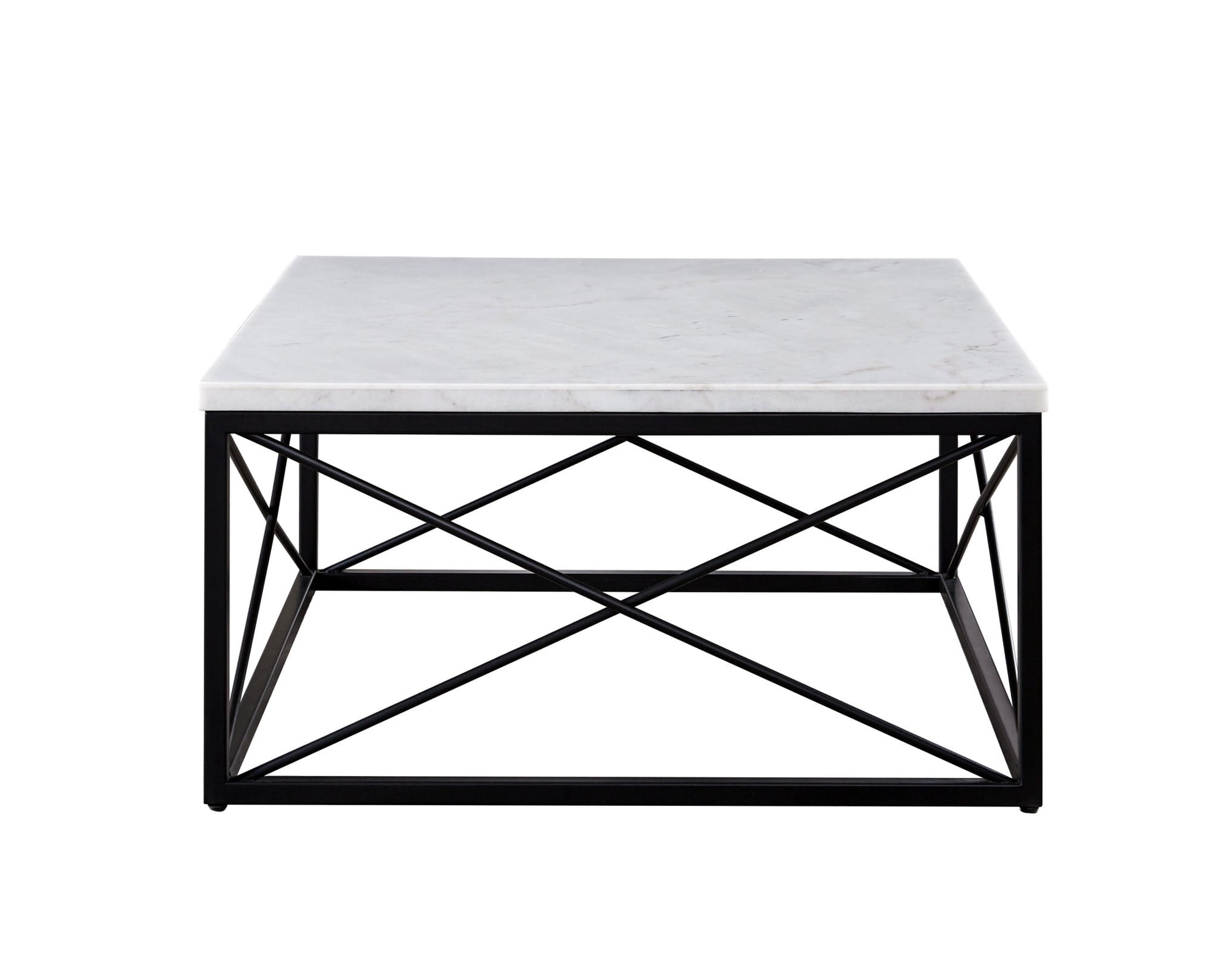 Steve Silver Skyler White Marble Top Square Cocktail Table