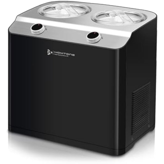 Supdeal 2.6QT Automatic Ice Cream Maker with 2 Bowls, No Pre-Freeze Compressor for Gelato/Sorbet, 3 Modes, Keep-Cool Function, Electric Dessert Machine