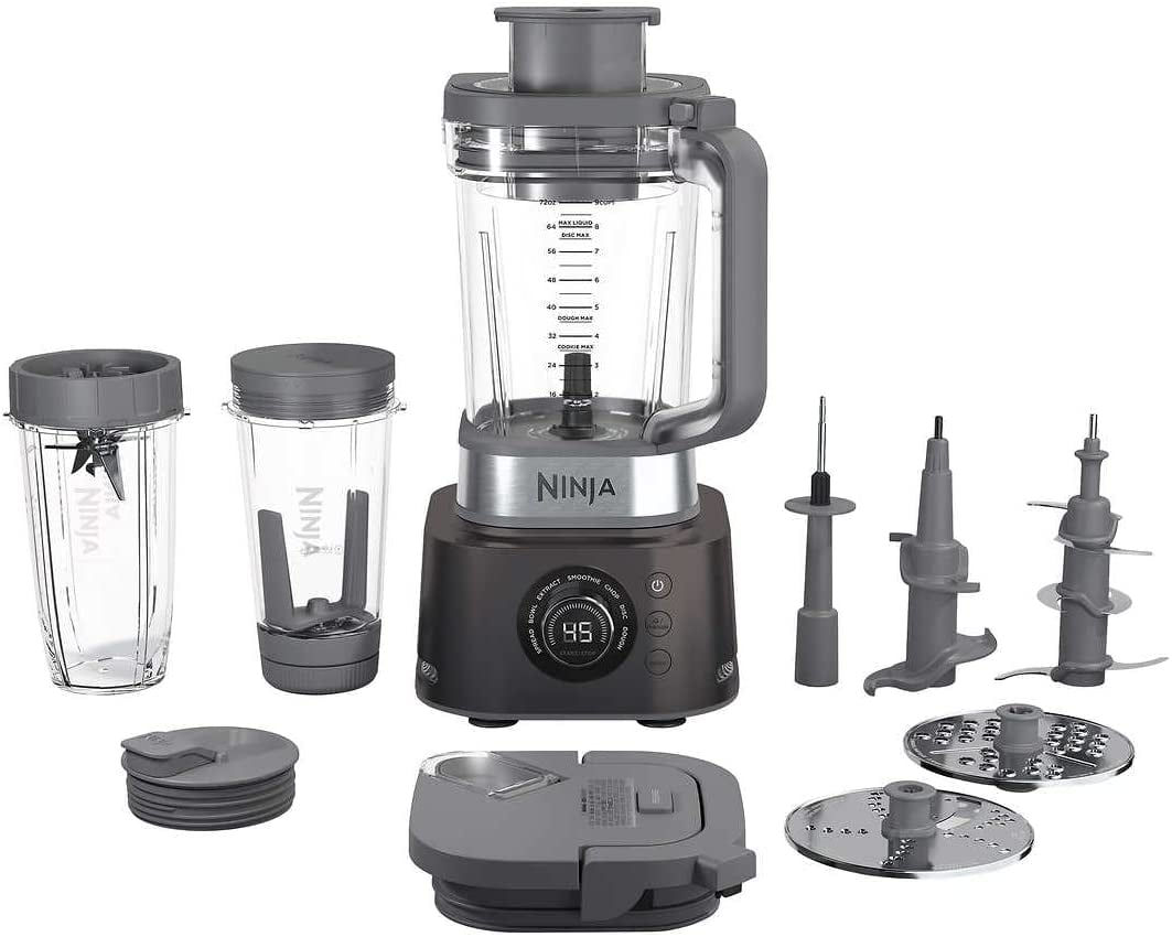 Unbranded CO401B Foodi Power Blender Ultimate System with 72 oz Blending & Food Processing Pitcher, XL Smoothie Bowl Maker and Nutrient Extractor* & 7 Functions, Black