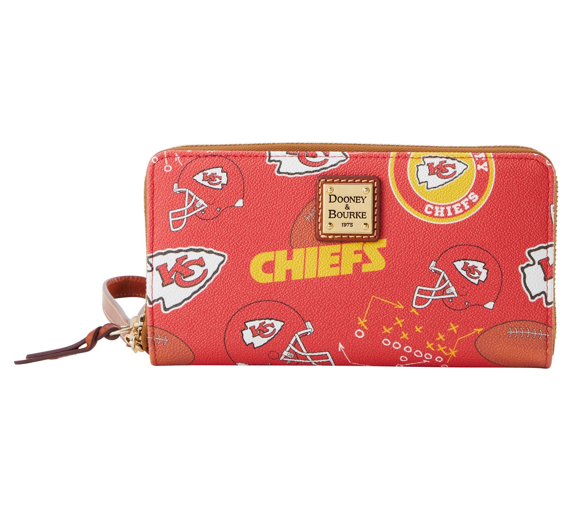 Dooney & Bourke Coated Cotton NFL Large Zip Around Wristlet