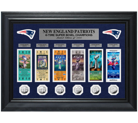 New England Patriots 6-Time SB Champs Deluxe Ticket Collection