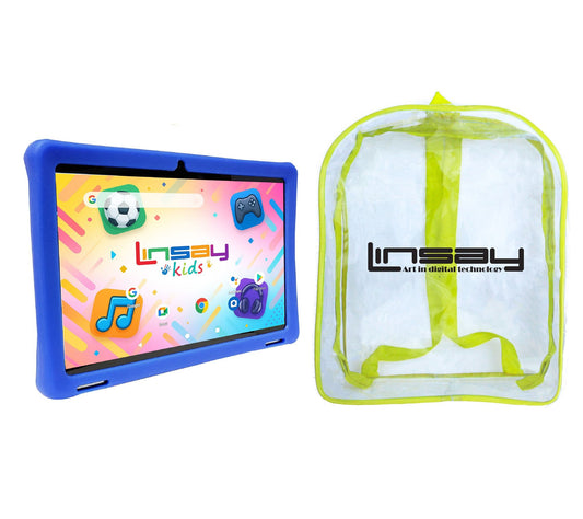 LINSAY 10.1"Octa Core 4GB Ram 256GB Storage w/Kids Case Bag