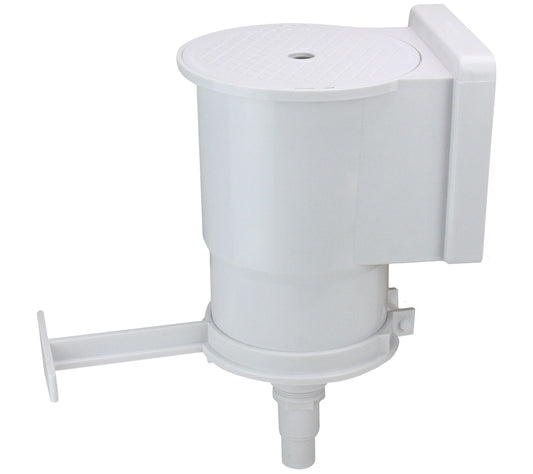 13.75" White Wide Mouth Thru Wall Skimmer with Brace and Face