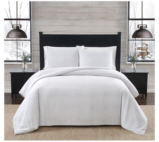 London Fog Herringbone Full/Queen 3 PC FlannelComforter Set