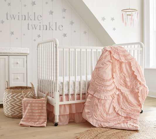 Levtex Baby Skylar Blush 4 Piece Nursery Crib Bedding Set