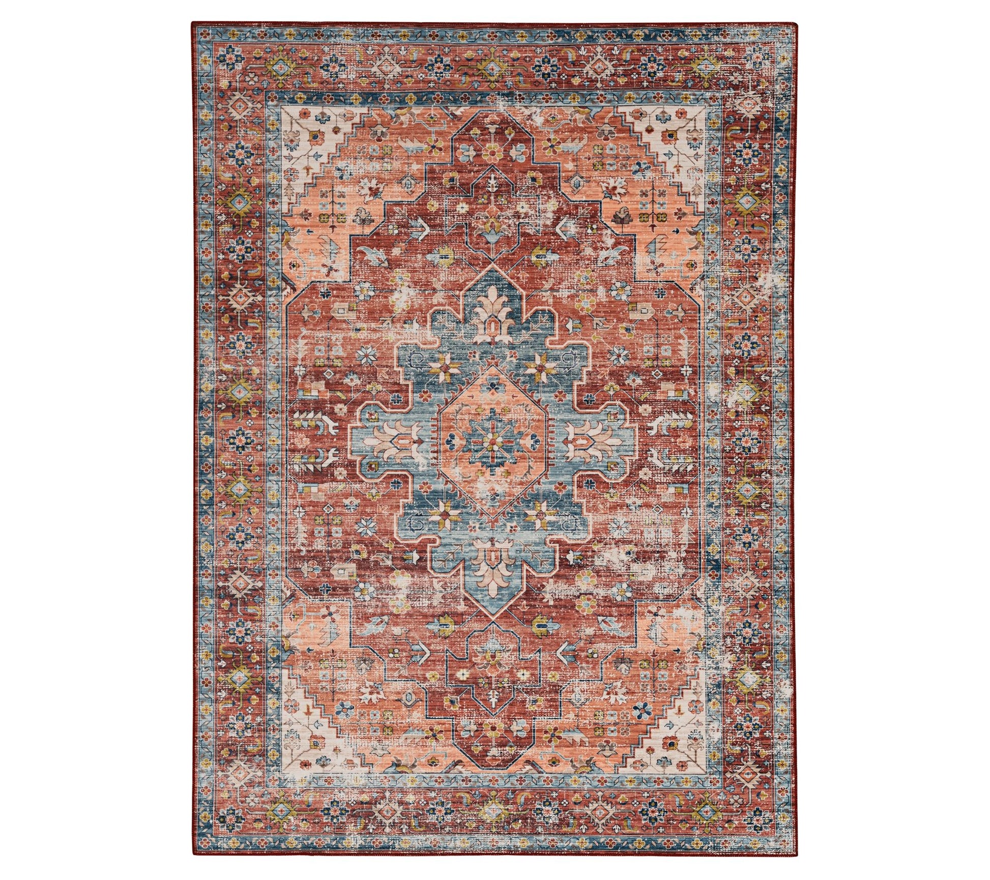 Linon Home Amias Washable 5'x7' Non-Slip Decorative Rug