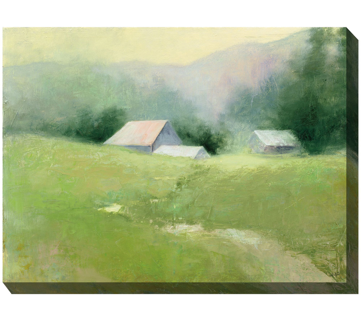 West of the Wind Outdoor Canvas Art Field of Gr een 40" x 30"