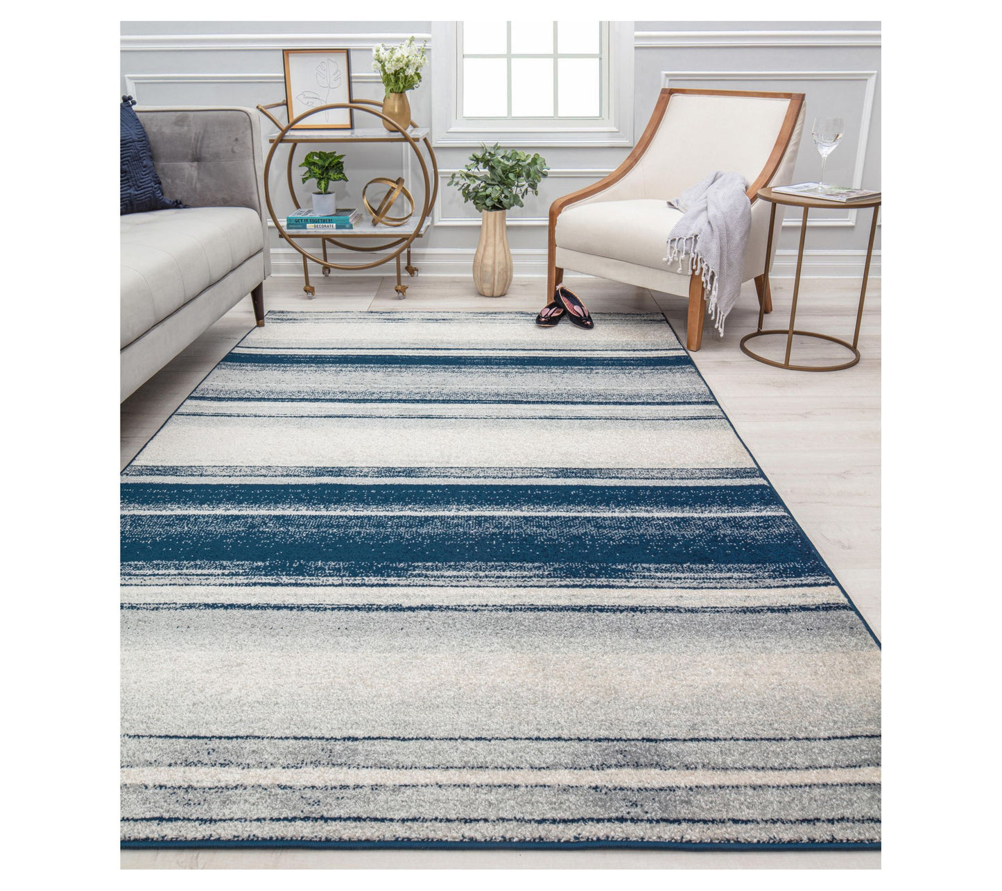 Isaac Mizrahi Jaxon Blue Ribbon 8' x 10' Area R ug