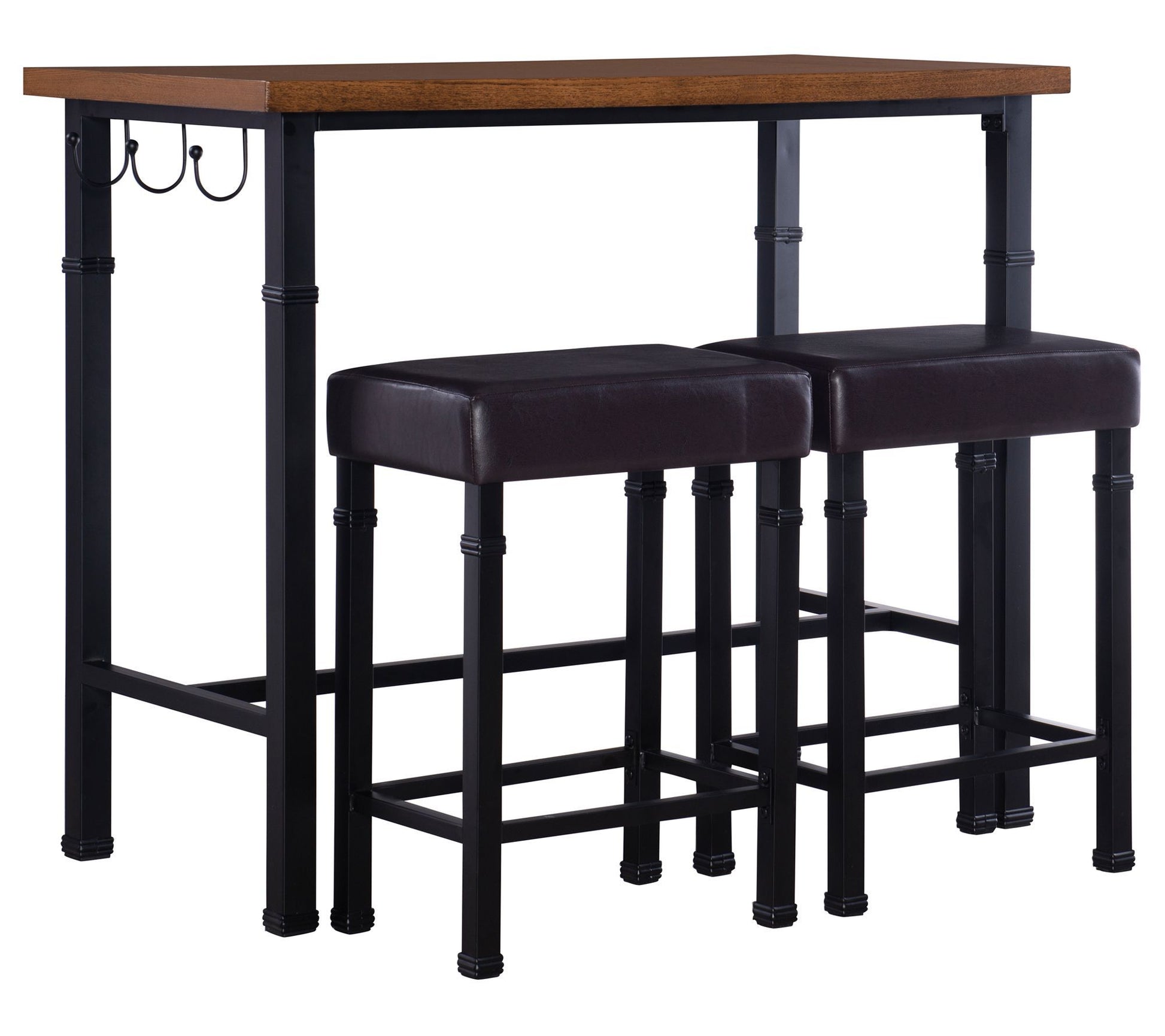 Linon Home Avery Three Piece Pub Table & Stool Kitchen Set