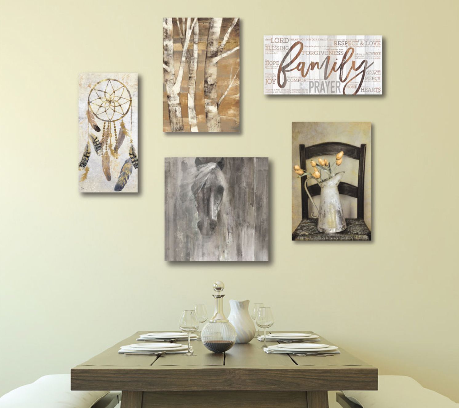 Courtside Market Country Charm 5-Piece Canvas S et