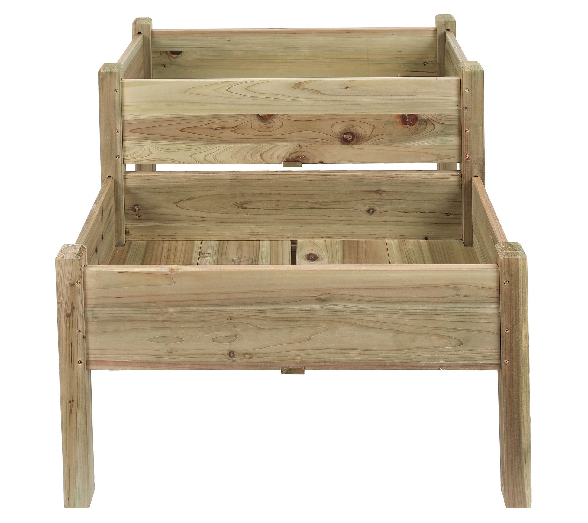 Luxen Home Wood Two-tier Raised Garden Bed