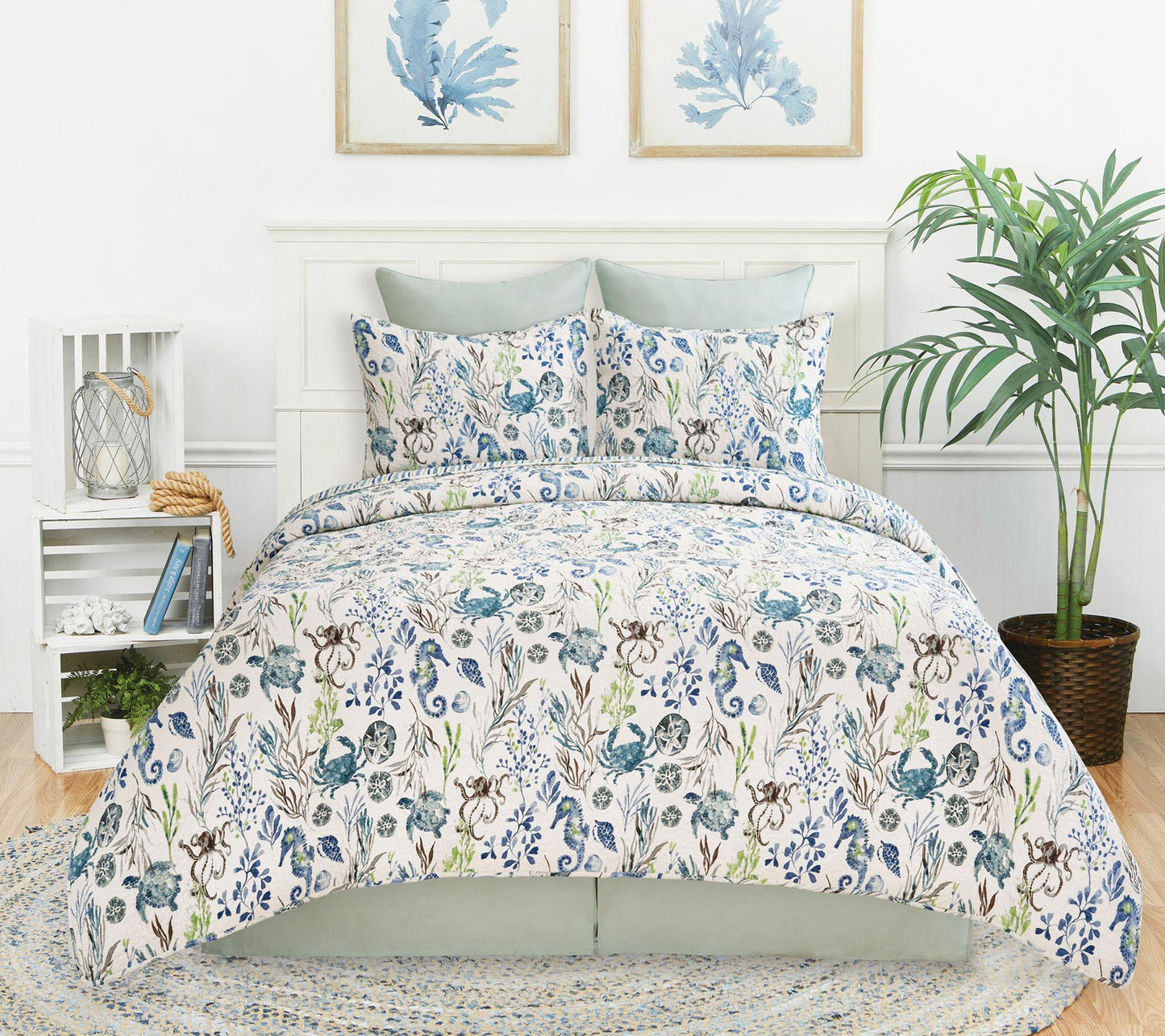 Crescent Bay 2-Piece Cotton Twin Quilt Set by Valerie