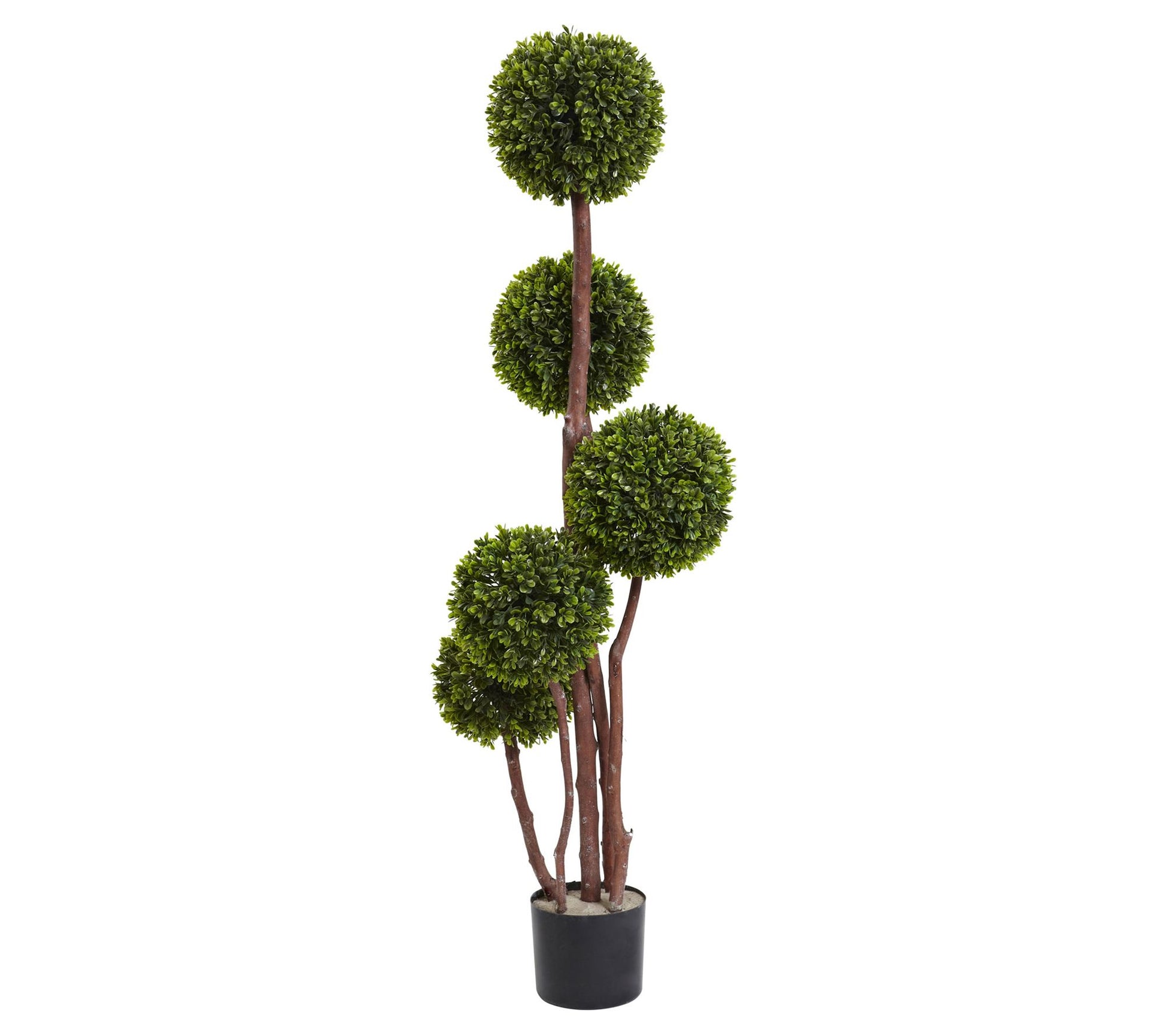Nearly Natural 4' Boxwood Five Ball Topiary UV Resistant I/O