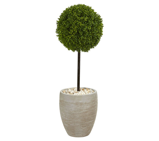 Nearly Natural 3' Boxwood Ball Topiary Tree iUVResistant