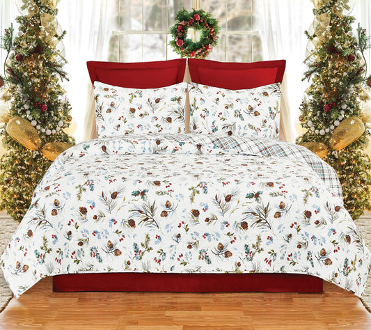Edith 3-Piece Cotton King Quilt Set by Valerie
