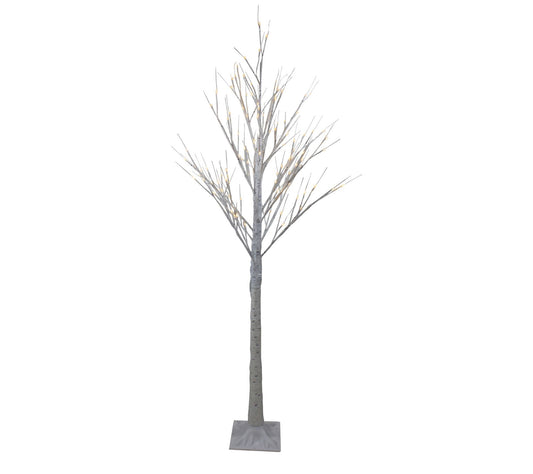 Northlight 6' White Birch Twig Tree Decor - Warm White Lights