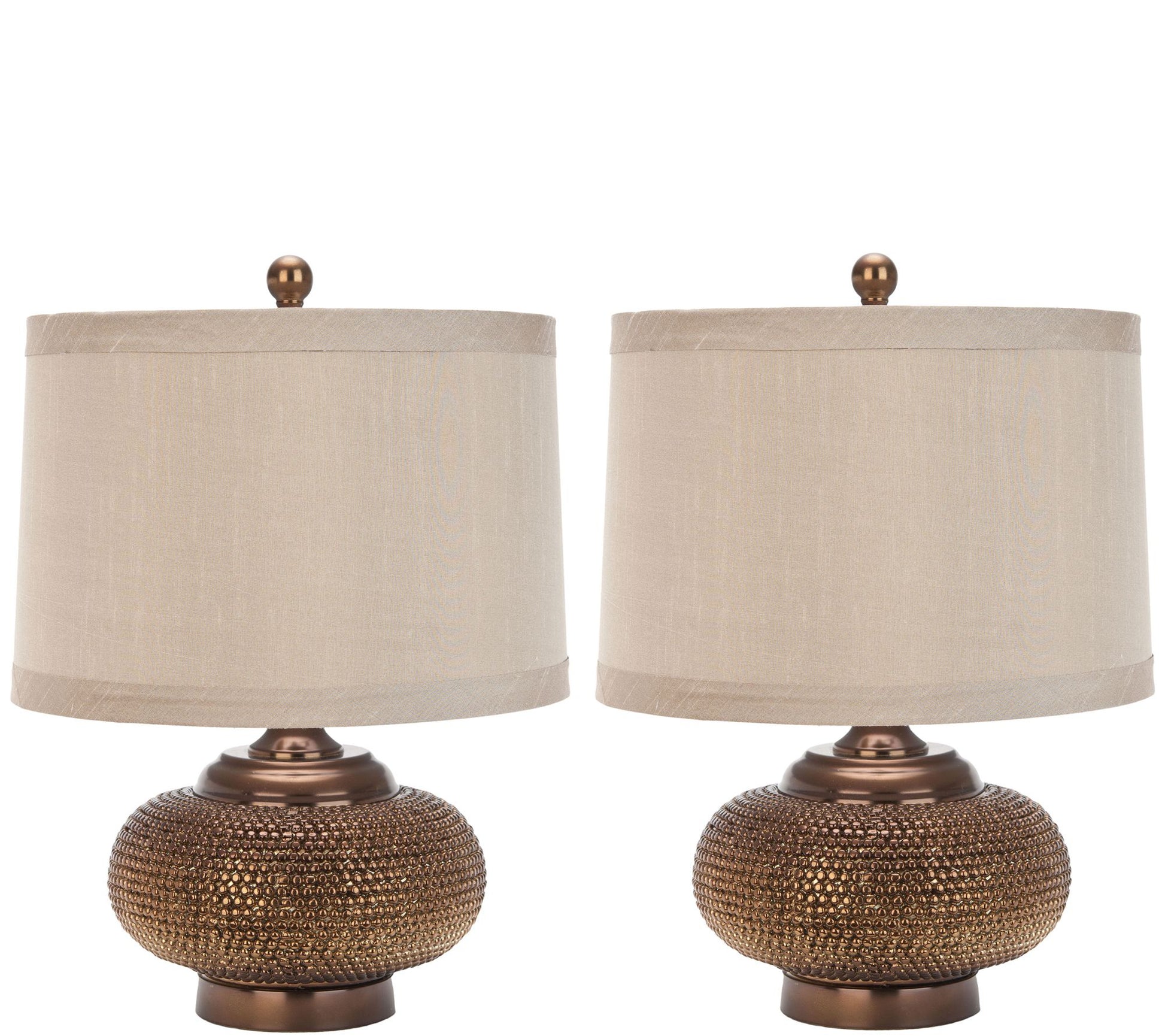 Safavieh Set of 2 Alexis Gold Beaded Table Lamps