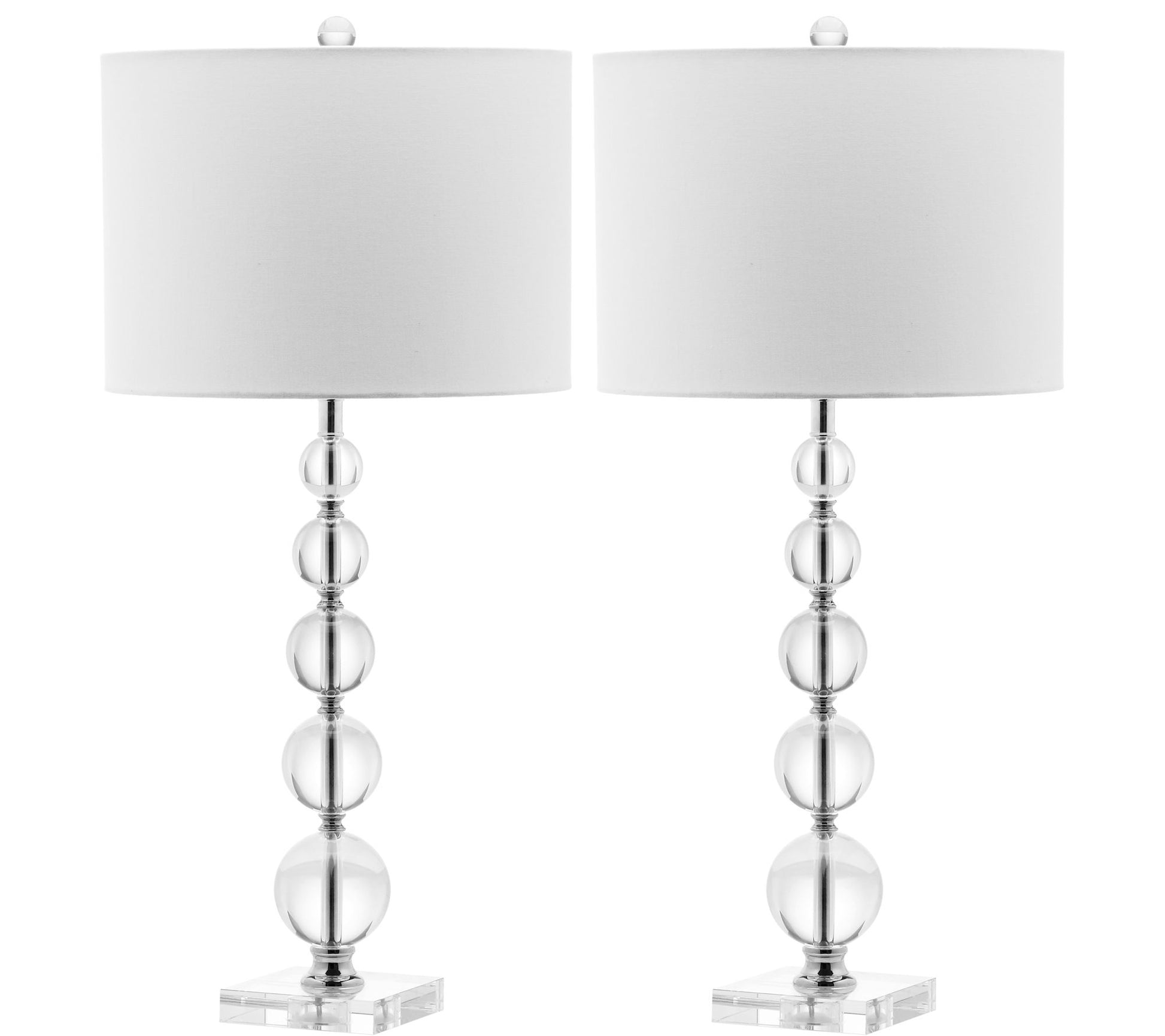Safavieh Set of 2 Liam Stacked Crystal Ball Lamps