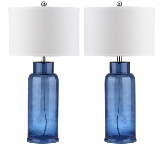 Safavieh Set of 2 Bottle Glass Lamps