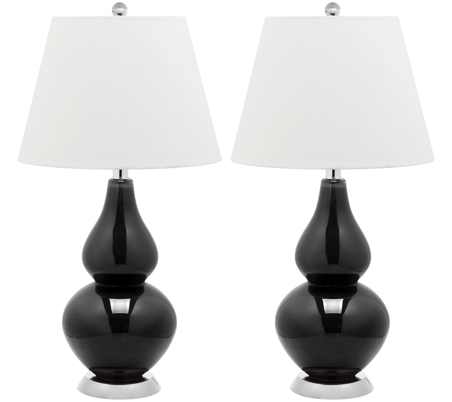 Safavieh Set of 2 Cybil Double-Gourd Table Lamps