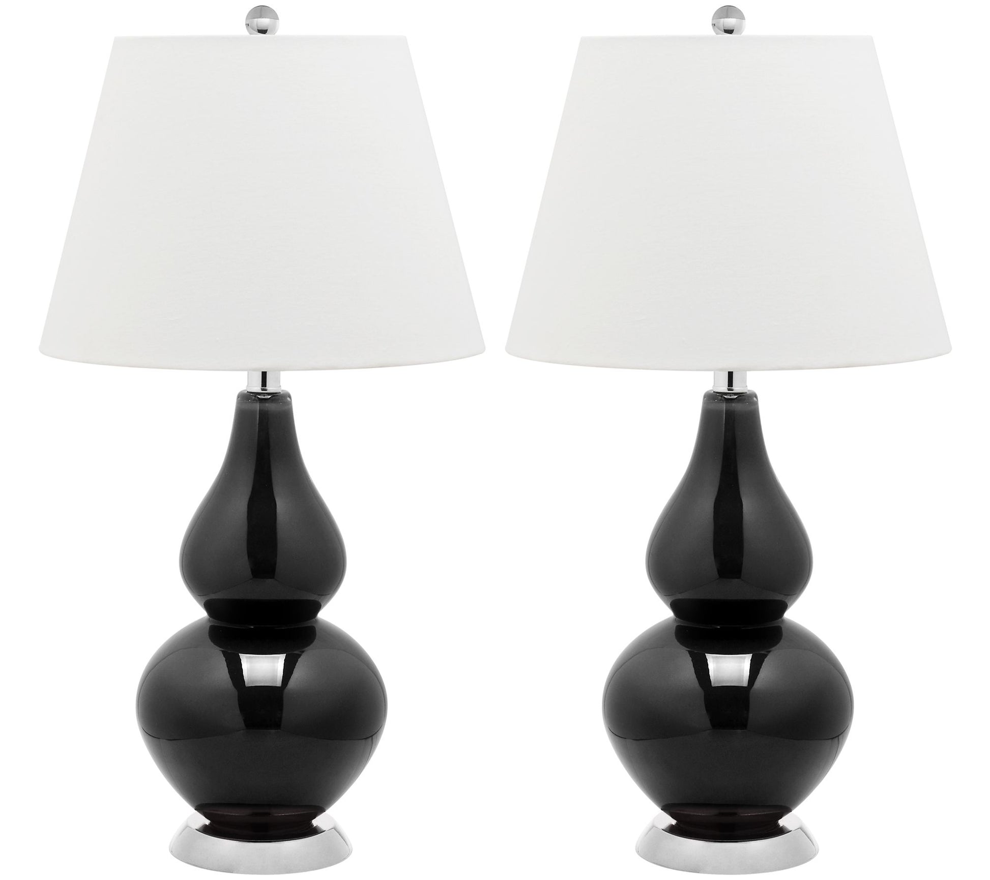 Safavieh Set of 2 Cybil Double-Gourd Table Lamps