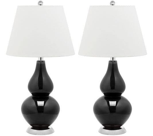 Safavieh Set of 2 Cybil Double-Gourd Table Lamps