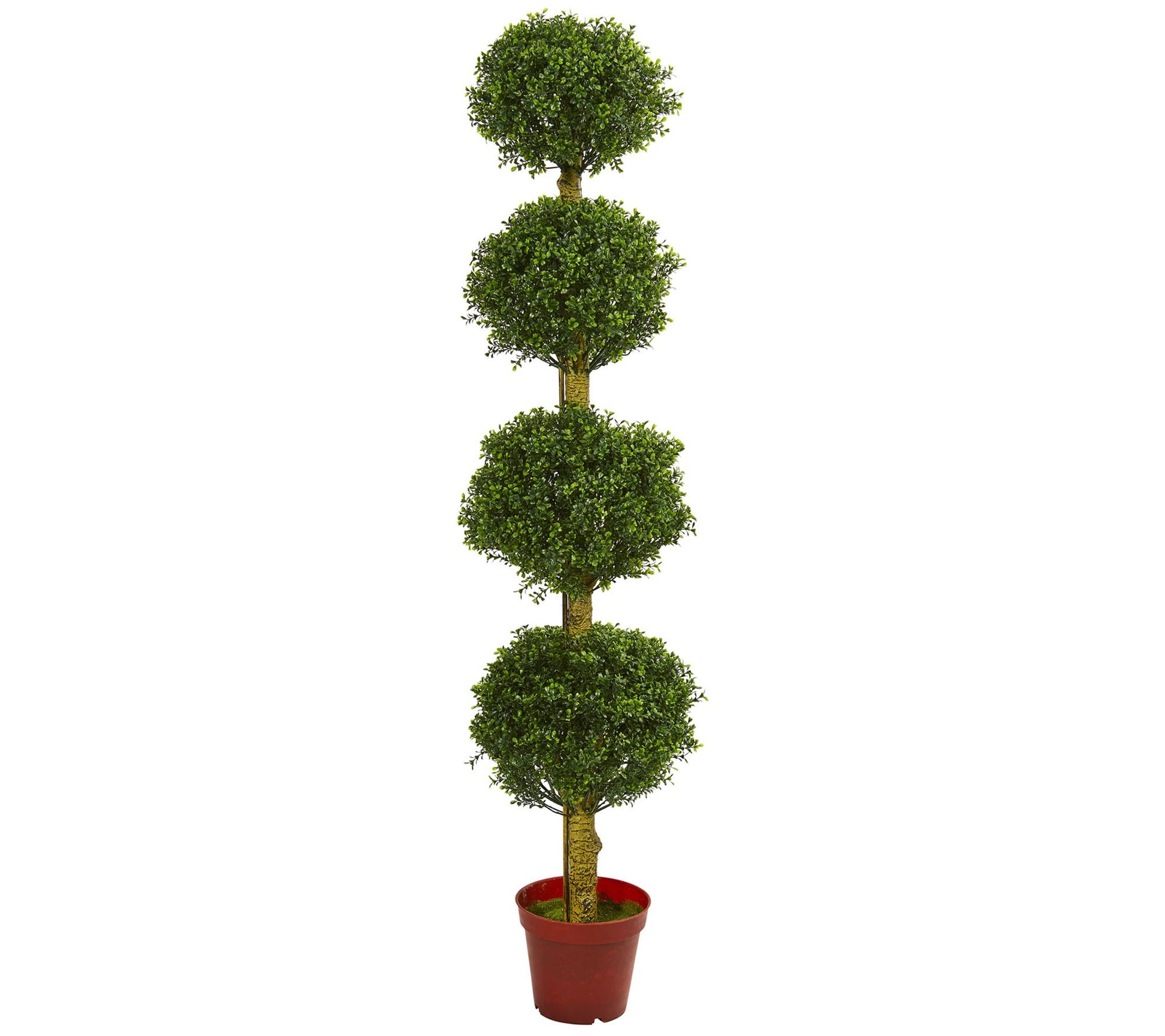6' Four-Tier Boxwood Topiary Tree by Nearly Natural