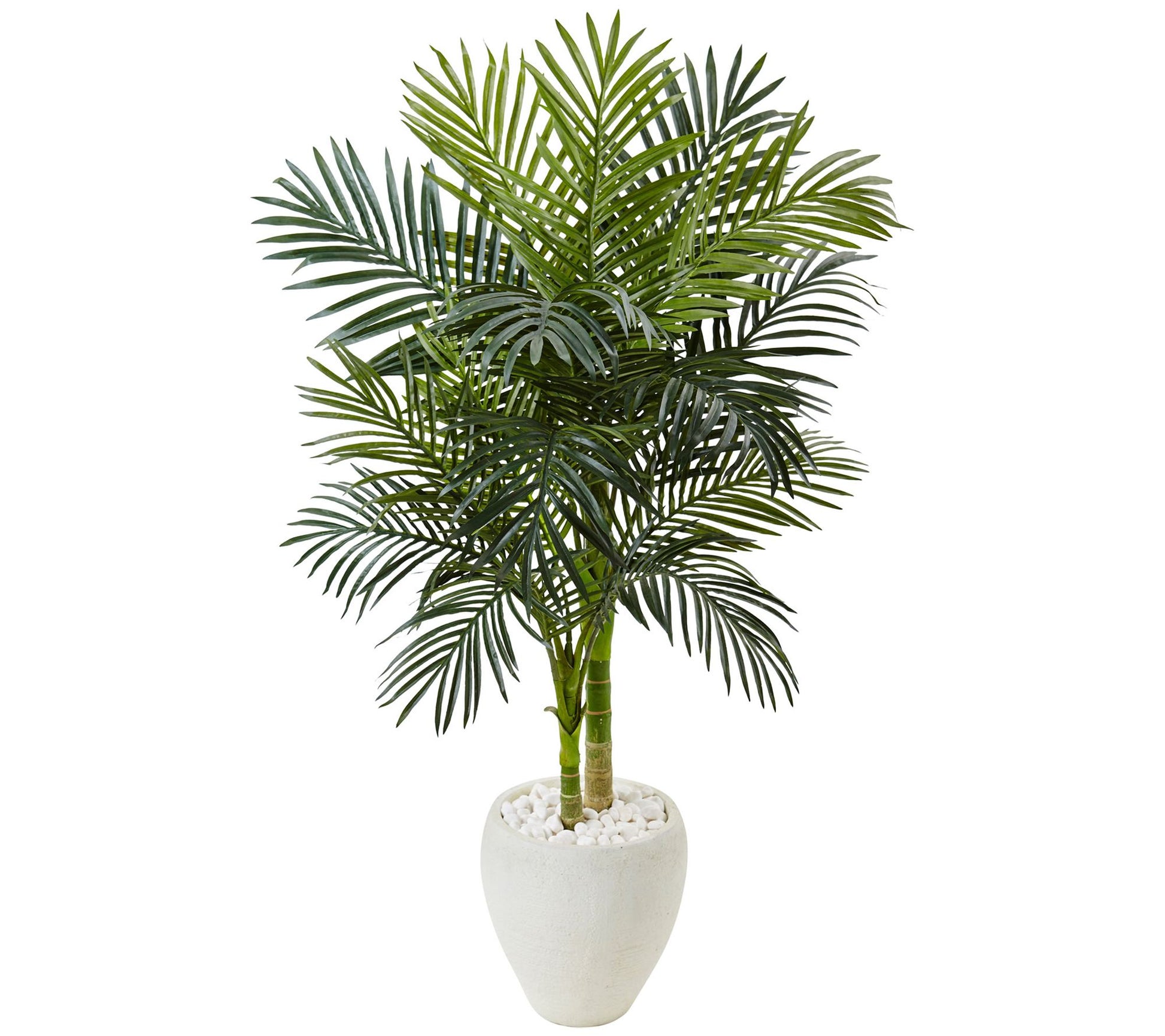 4.5' Golden Cane Palm Tree in Planter by NearlyNatural
