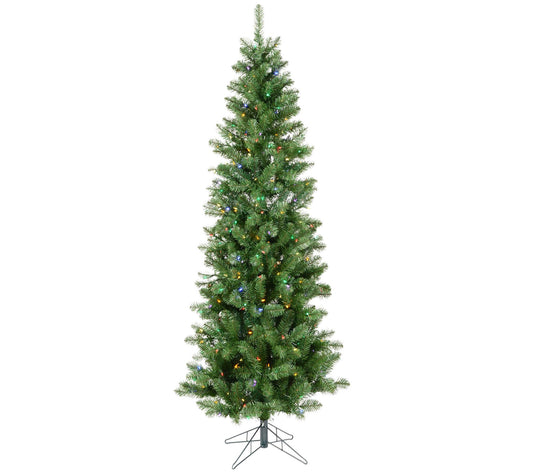 4.5' Salem Pencil Pine Tree with Multicolor LEDs by Vickerman