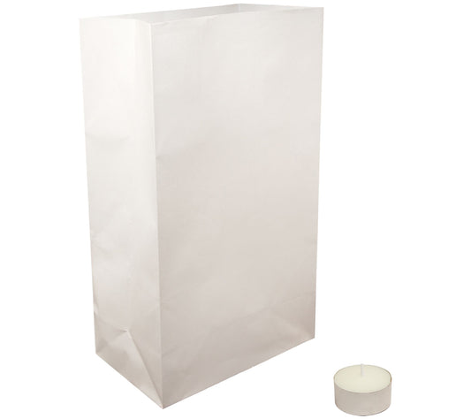 LumaBase 100 Flame-Resistant Luminaria Bags andTea Lights