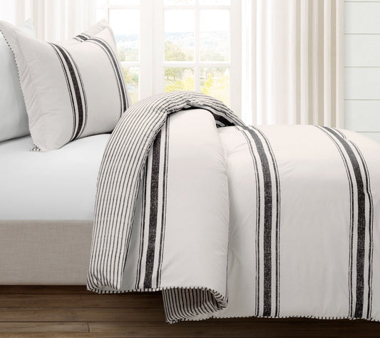 Farmhouse Stripe 2-pc Comforter Twin XL by LushDecor