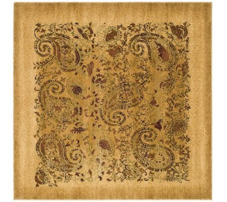 Lyndhurst 8' x 8' Paisley Life Power Loomed Square Rug