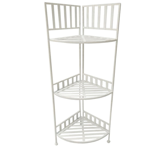 Iron Three-Tier Corner Shelf by Santa's Workshop