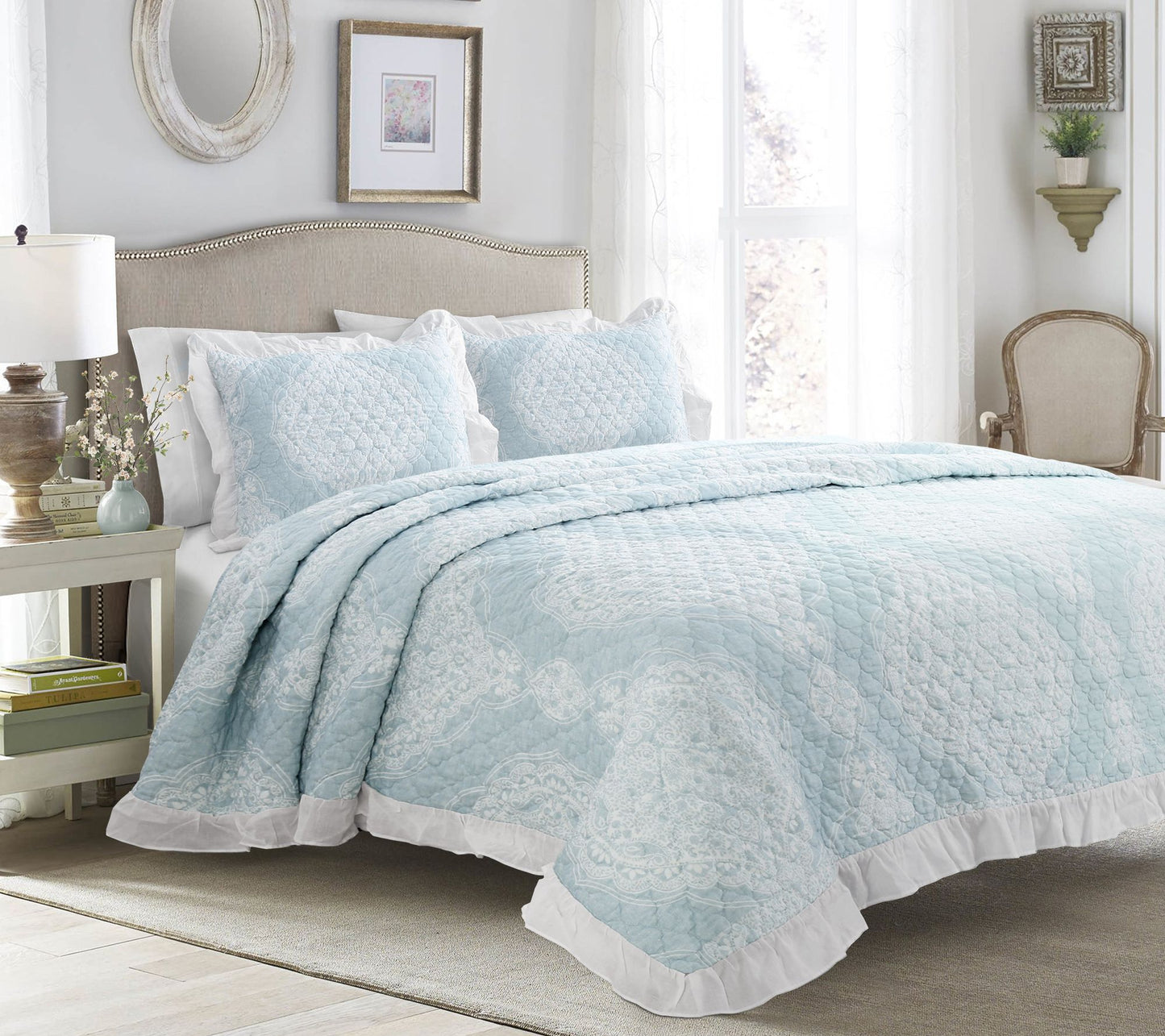 Lucianna 3-Piece King Bedspread Set by Lush Decor