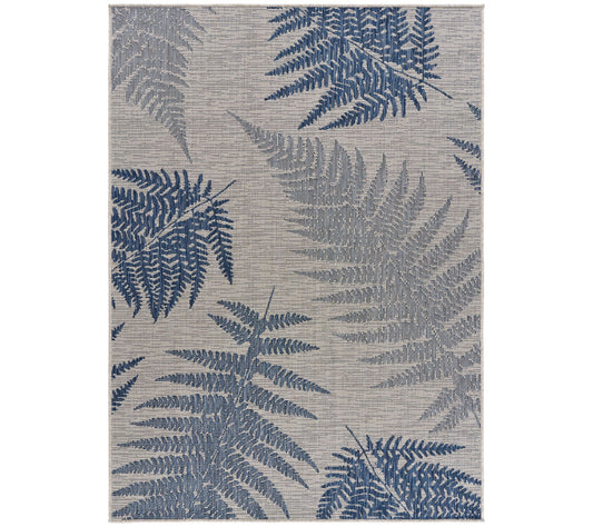 Ox Bay Navy Fallen Fern Indoor/Outdoor Rug 5'3"x 7'3"