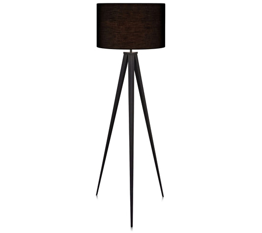 Teamson Home Romanza Tripod Floor Lamp With Black Shade